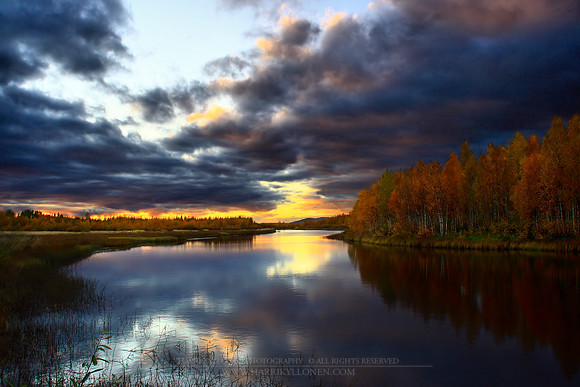 0266 - B - Javarusjoki under sunset
