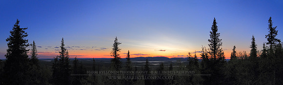 1360 - Sunset behind Pyhätunturi