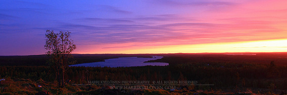 0226 - B - Sunset and lake Vanttajajarvi